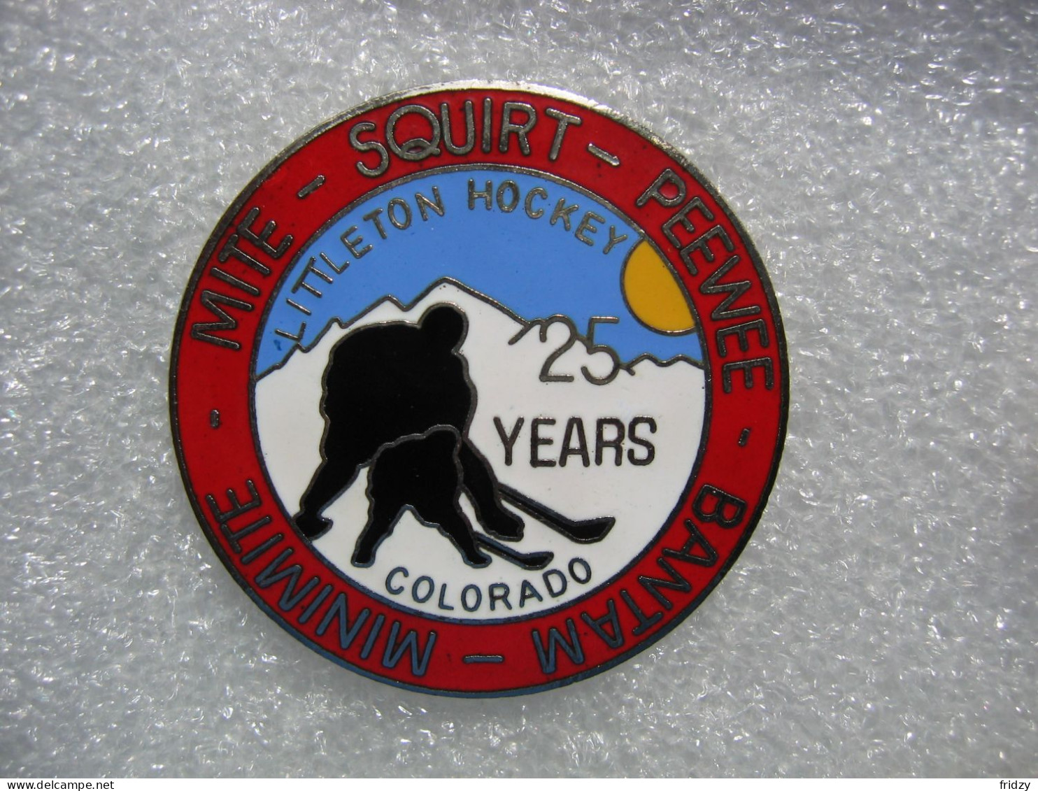 Gros Pin's à 2 Attaches Des 25 Ans Du Hockey Sur Glace De LITTLETON Dans Le COLORADO (30grs) - Patinage Artistique