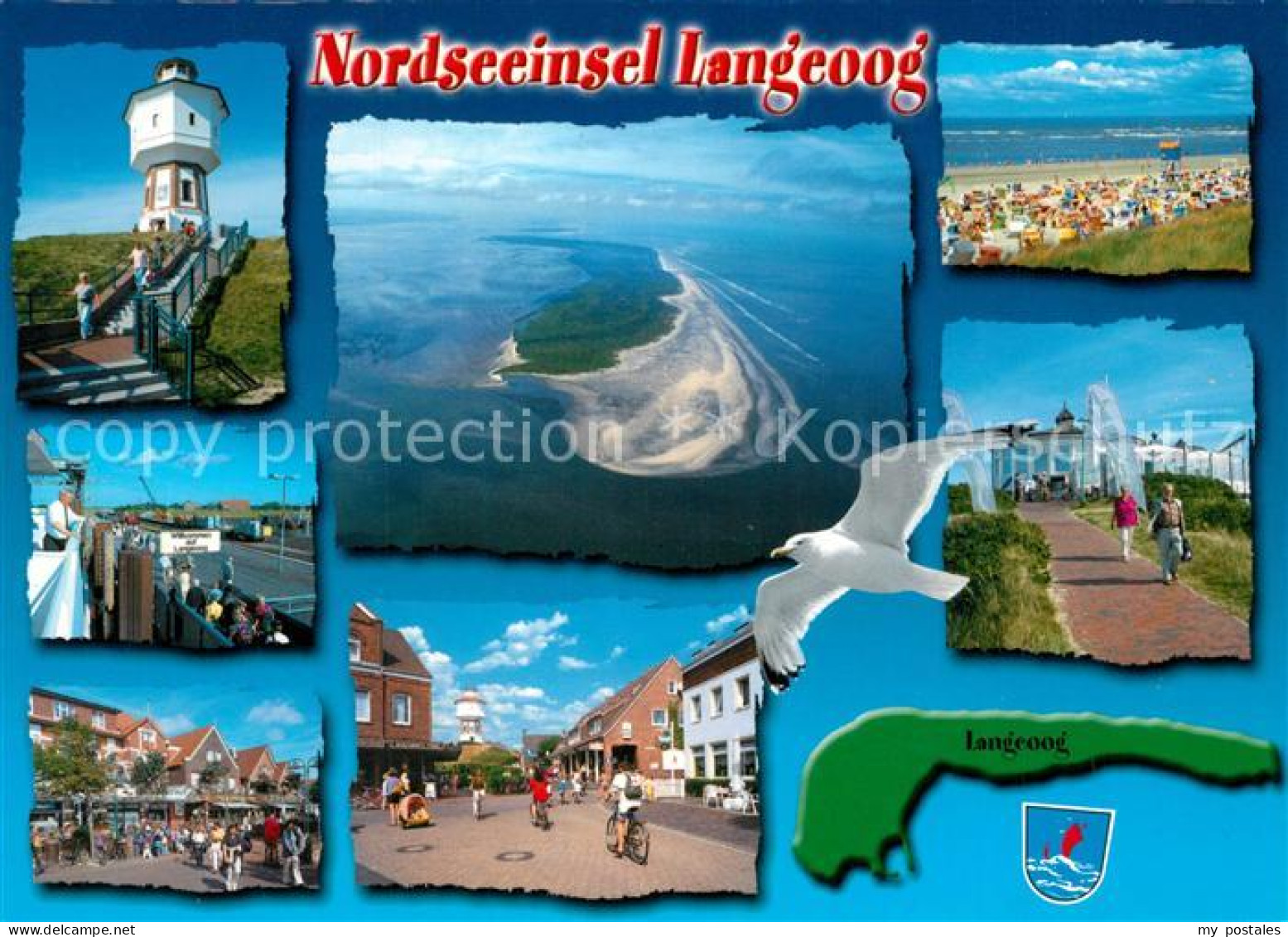 73265303 Langeoog Nordseebad Fliegeraufnahme Strand Leuchtturm Langeoog Nordseeb - Langeoog