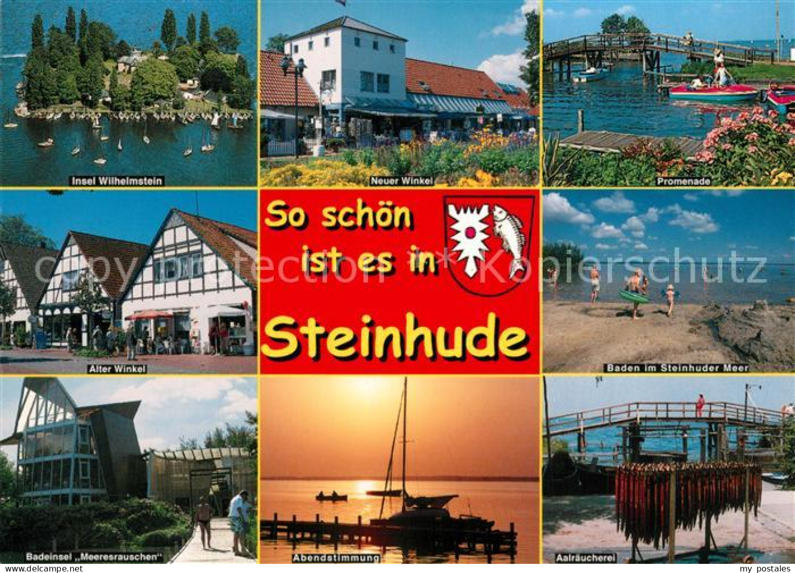 73265242 Steinhude Fliegeraufnahme Insel-Wilhelmstein Neuer-Winkel Badeinsel Mee - Steinhude