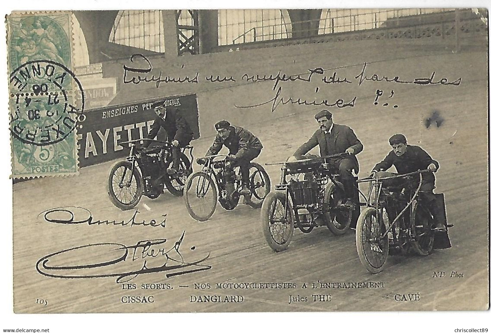 Carte Postale  Les Sports - Nos  Motocyclettes  A L'entrainement - Motorradsport