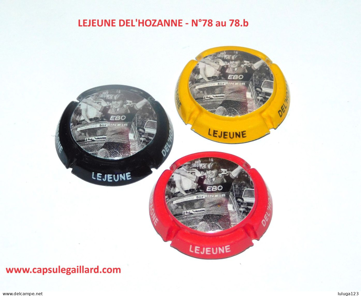 Série De 3 Capsules De Champagne - LEJEUNE DEL'HOZANNE - N°78 Au 78.b - Sammlungen