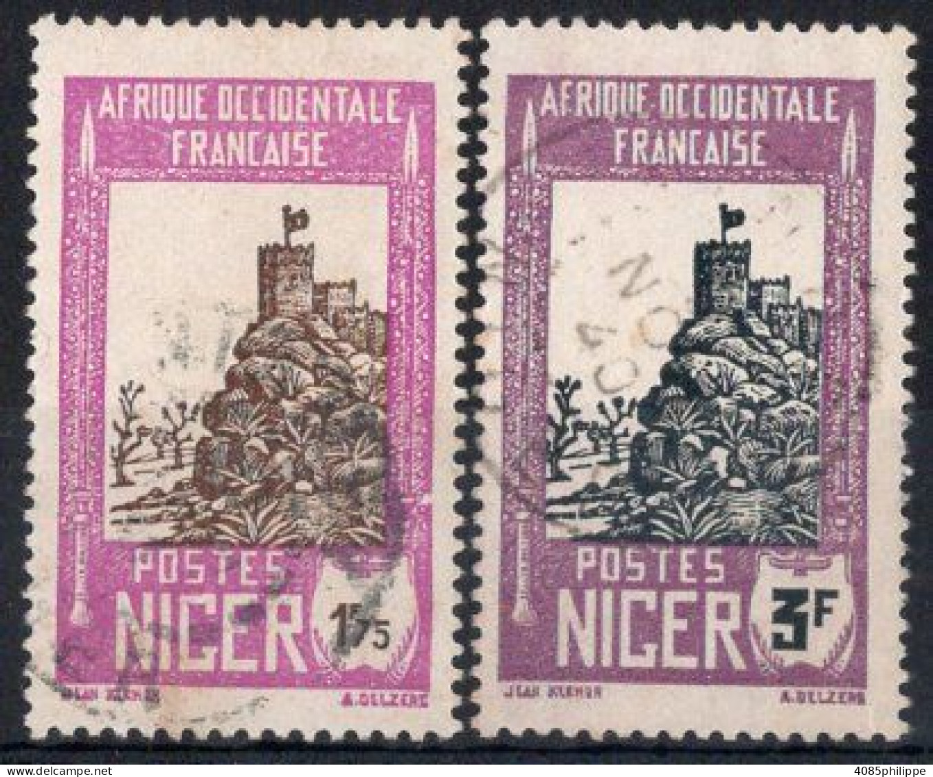 NIGER Timbres-poste N°47A & 49 Oblitérés Cote : 4€75 - Gebraucht