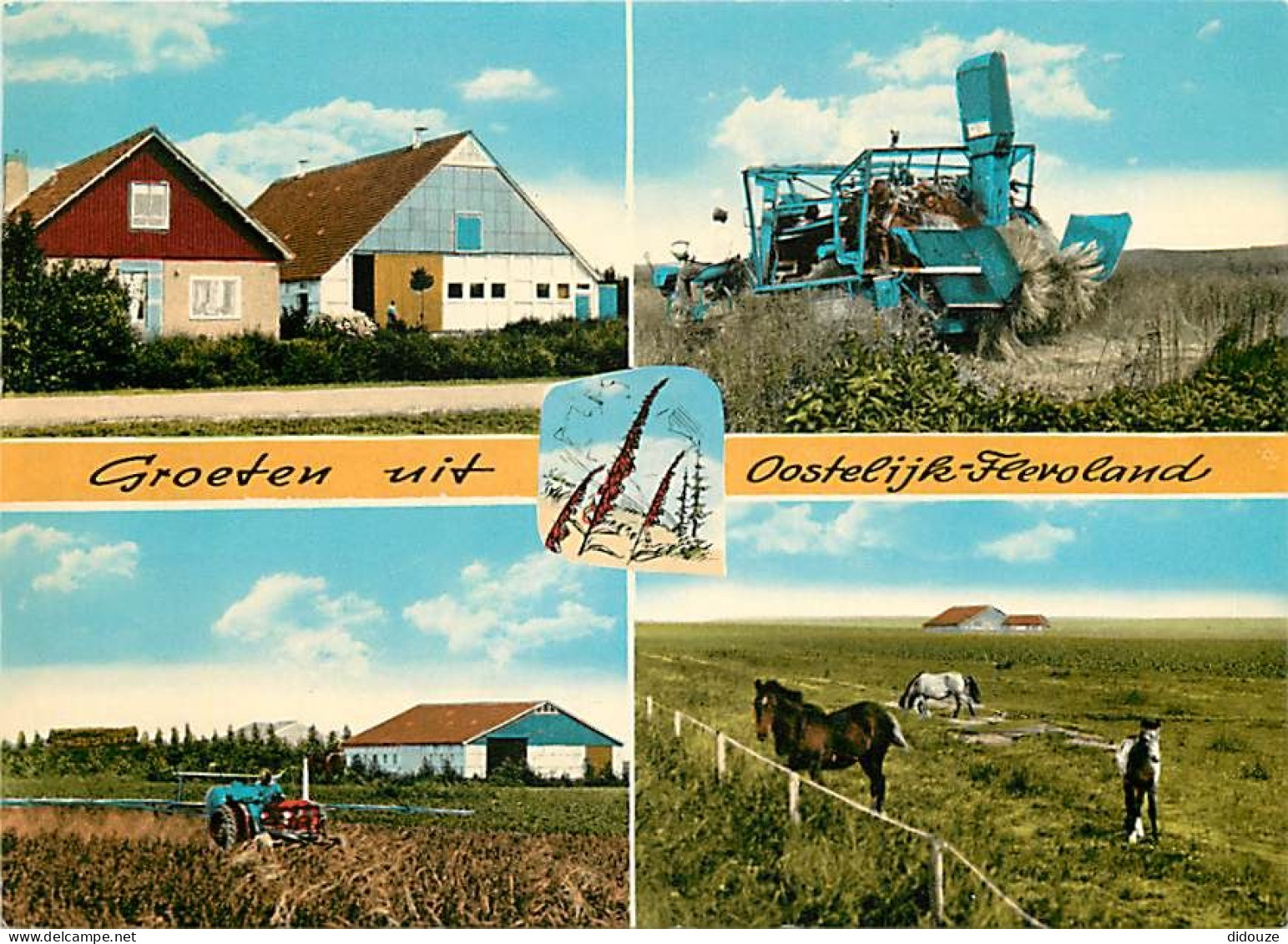 Pays-Bas - Nederland - Oostelijk Fleroland - Multivues - Machines Agricoles - Agriculture - CPM - Voir Scans Recto-Verso - Sonstige & Ohne Zuordnung