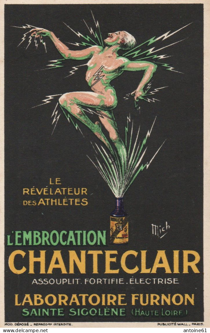 MICH - L' Embrocation "CHANTECLAIR"  - Publicité Pharmaceutique - Mich