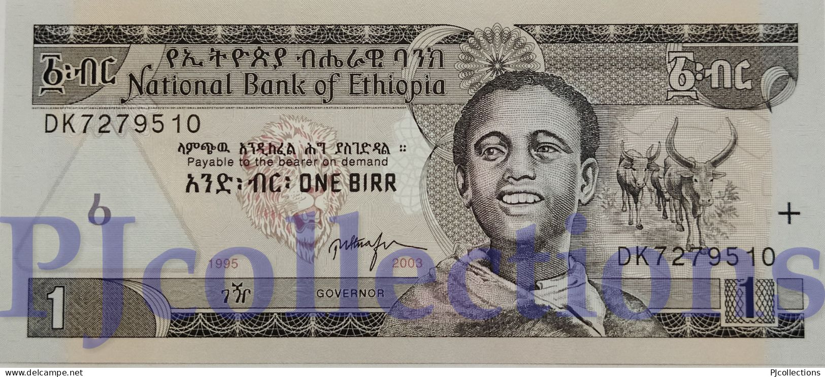 LOT ETHIOPIA 1 BIRR 2003 PICK 46c UNC X 5 PCS - Etiopia