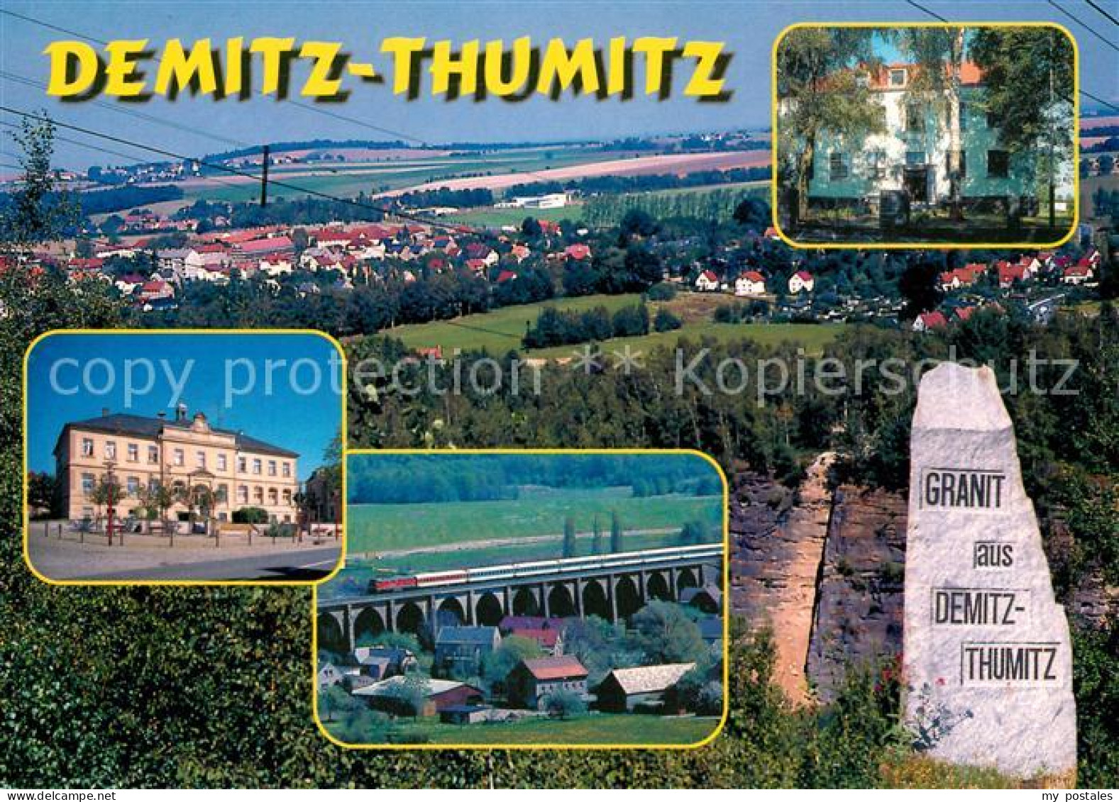 73263819 Demitz-Thumitz Teilansicht Marktplatz Schule Steinmetzschule Viadukt De - Demitz-Thumitz