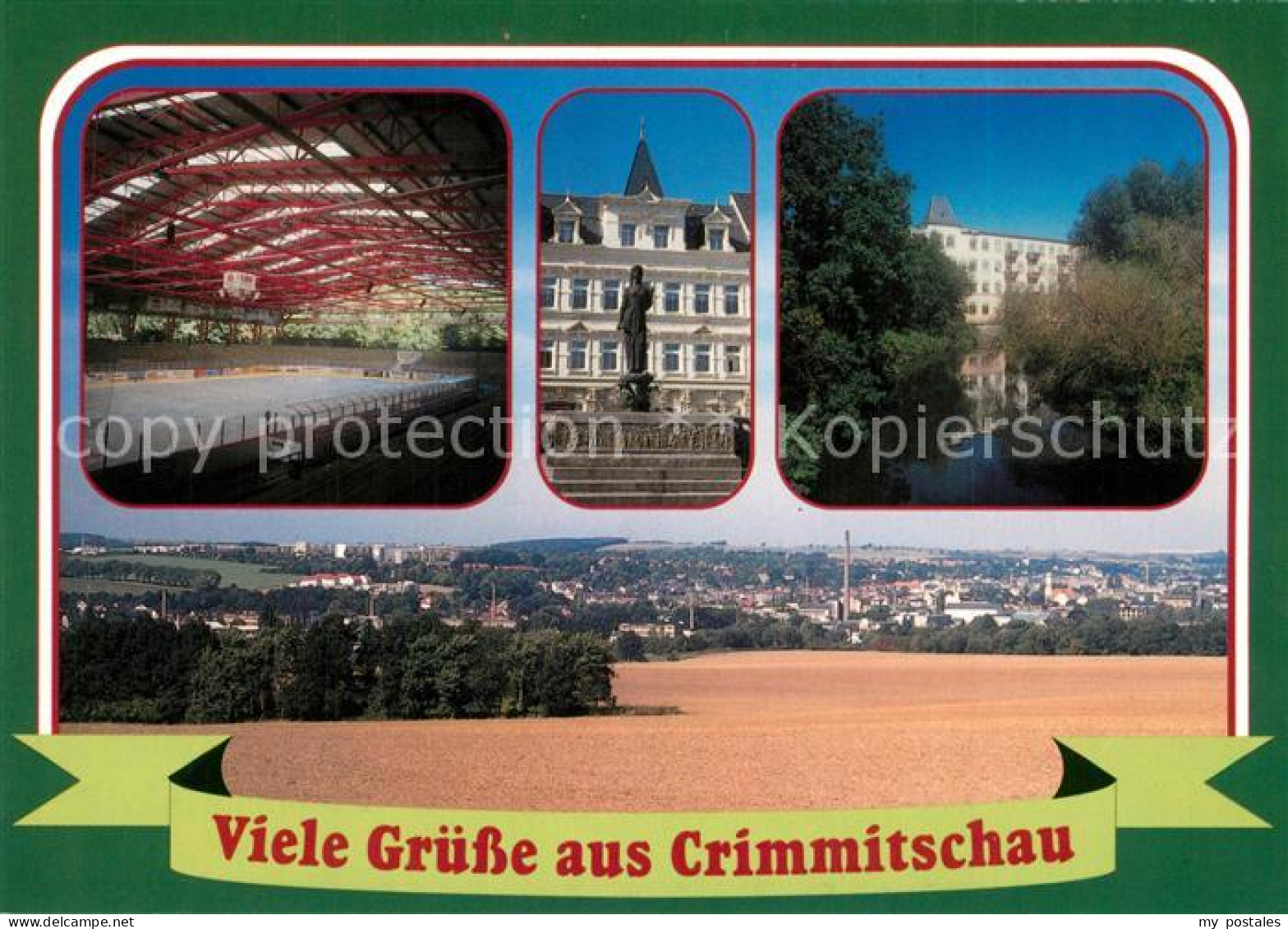 73263798 Crimmitschau Kunsteisbahn Marktbrunnen Spinnerein Neumarkt Panorama Cri - Crimmitschau