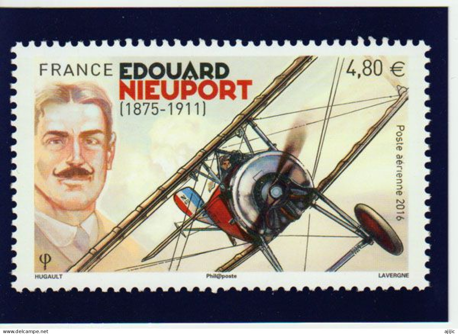 EDOUARD NIEUPORT (record Du Monde De Vitesse à 133 Km/h, Le 16 Juin 1911) Entier Postal. 2016.Deux Photos - Brieven En Documenten