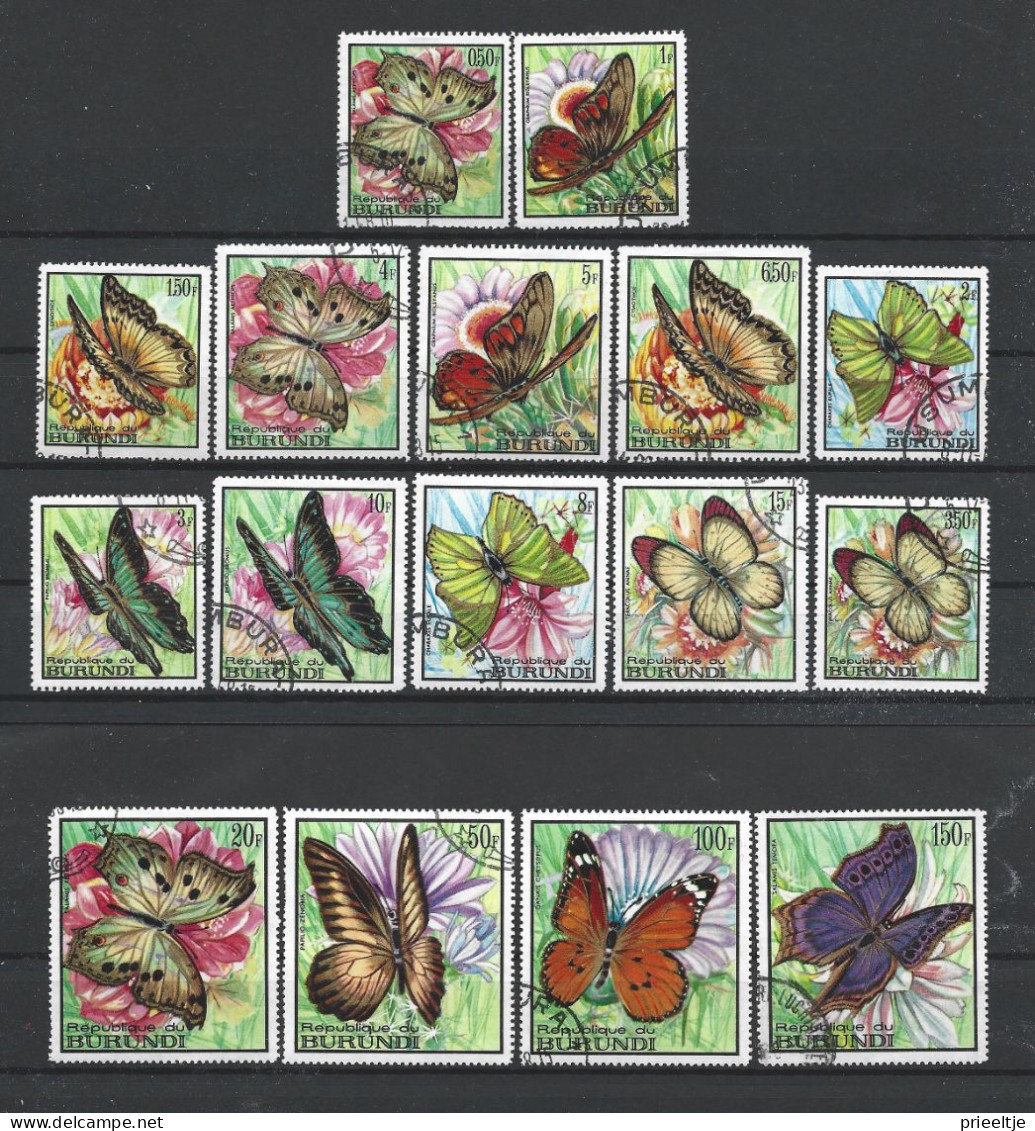 Burundi 1968 Butterflies Y.T. 270/285 (0) - Usati