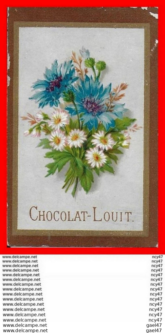 CHROMOS. Chocolat LOUIT  Bouquet De Fleurs, Marguerites, Bleuets...H514 - Louit