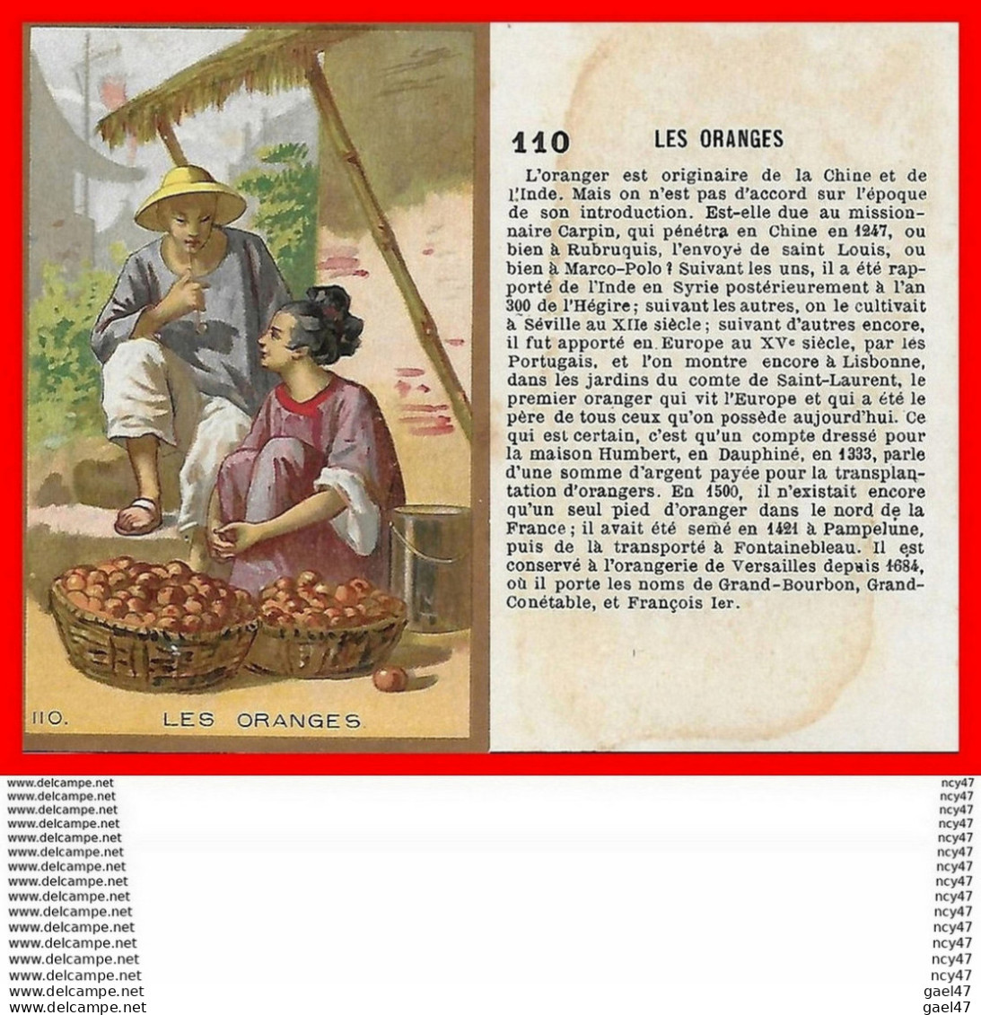 CHROMOS. Vendeuse D'Oranges...H691 - Artis Historia