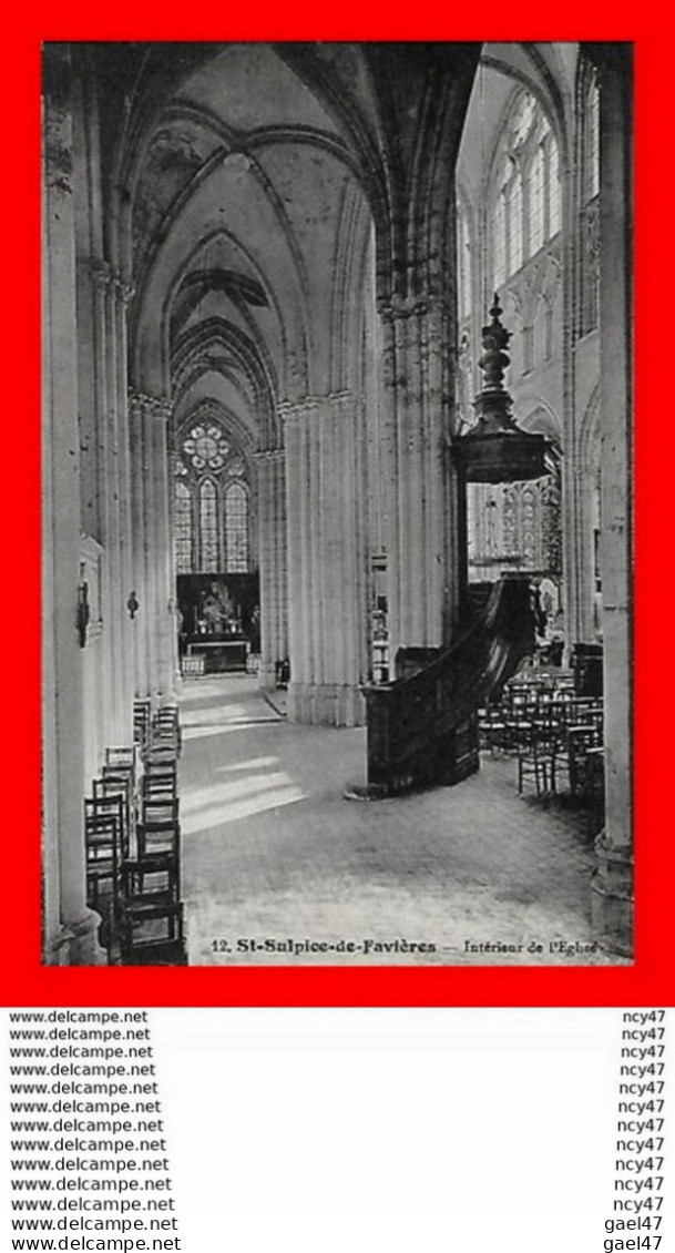 CPA (91) SAINT-SULPICE-de-FAVIERES.  Intérieur De L'église...S2332 - Saint Sulpice De Favieres