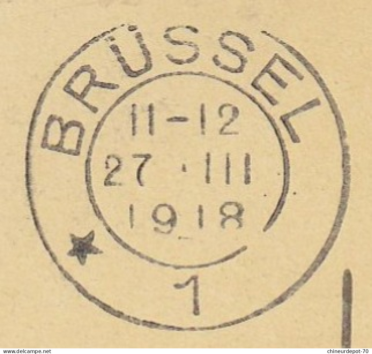 BRUSSEL Militärische MILITAIRE Militär Forces Armées EN 1918 - Briefe U. Dokumente