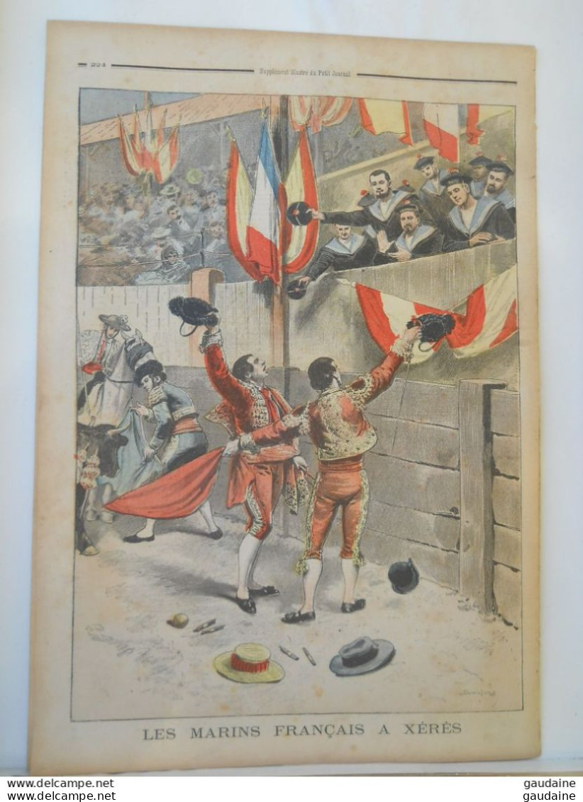 LE PETIT JOURNAL N°451 - 9 JUILLET 1899 - AFFAIRE DREYFUS - LES MARINS FRANCAIS A XERES - CORRIDA - Le Petit Journal