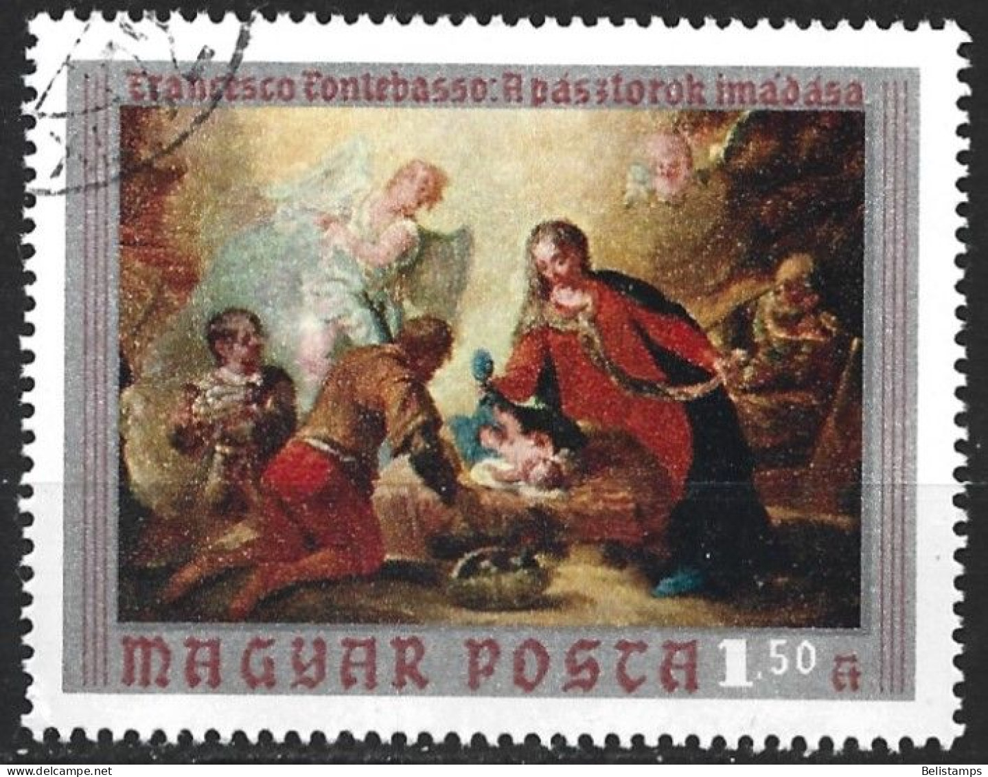 Hungary 1970. Scott #2056 (U) Painting, Adoration Of The Shepherds, By Francesco Fontebasso - Used Stamps