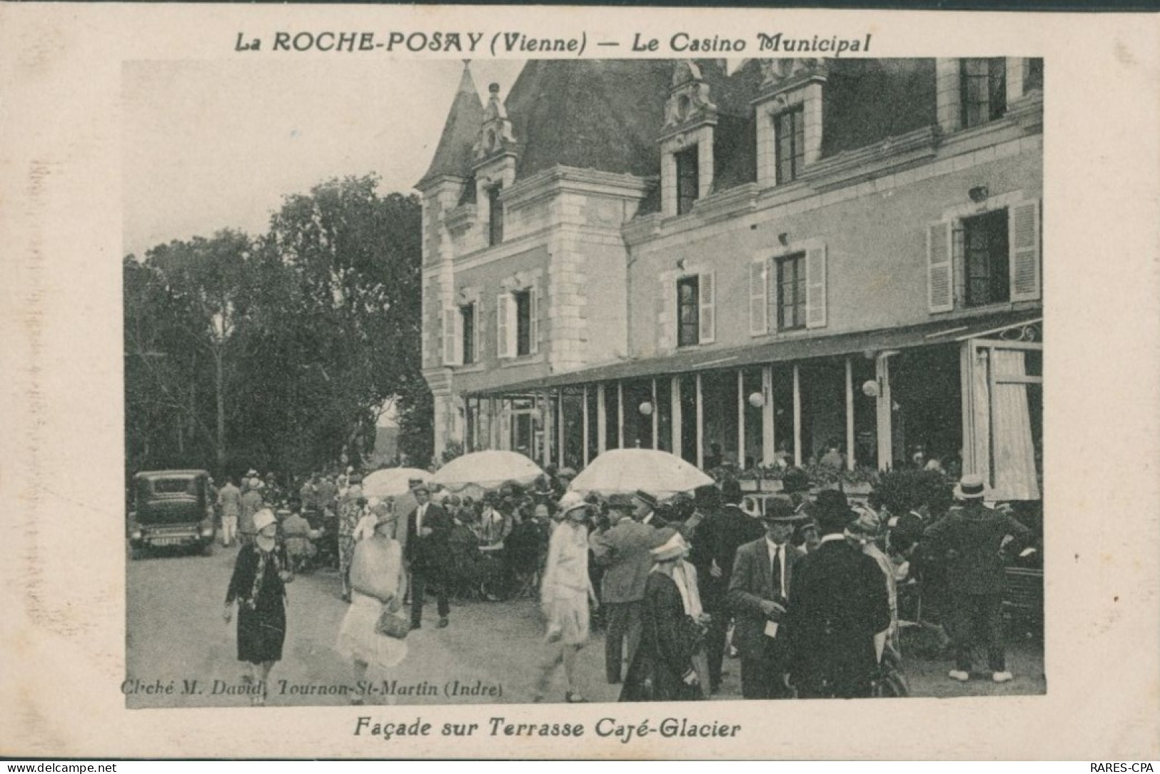 86 LA ROCHE POSAY - LE CASINO MUNICIPAL - FACADE SUR TERRASSE CAFE-GLACIER - La Roche Posay