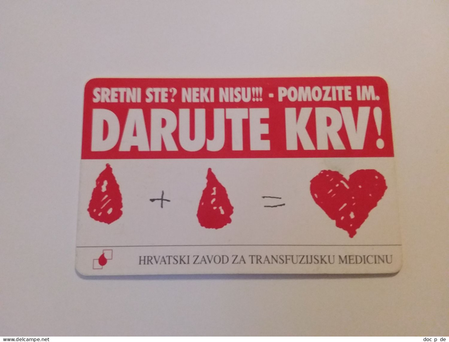 Croatia - Kroatien - Darujte KRV Blood - Croatia