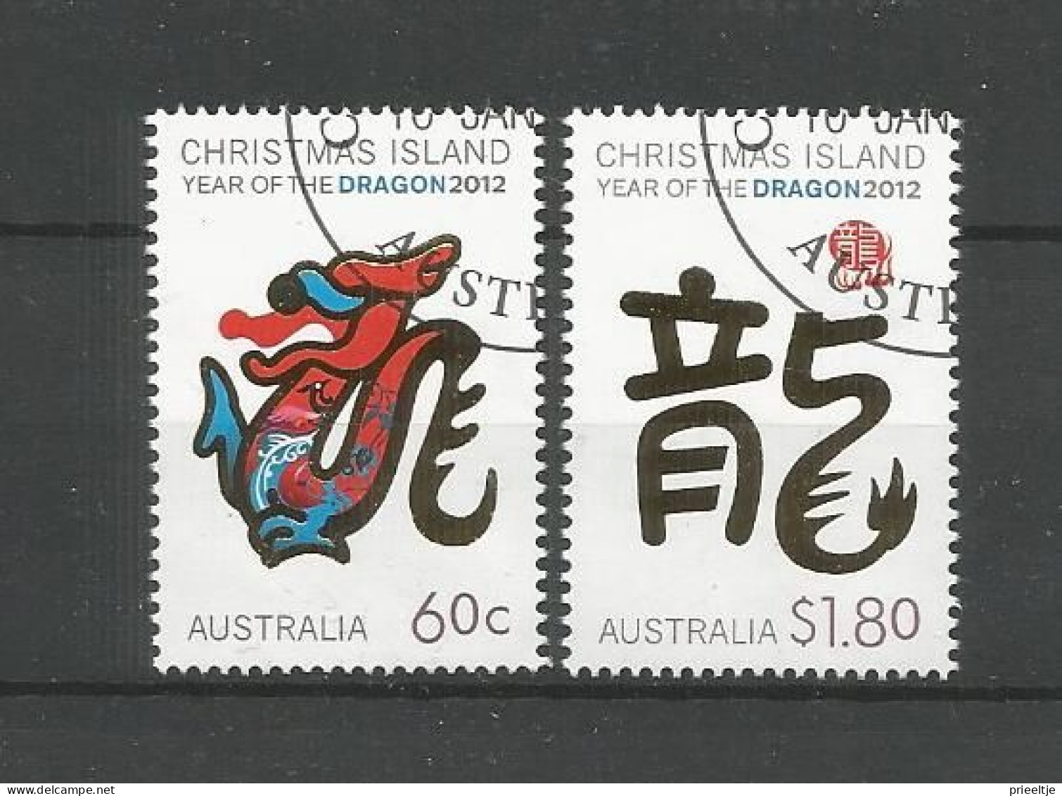 Christmas Island  2012 Year Of The Dragon  Y.T. 716/717 (0) - Christmas Island