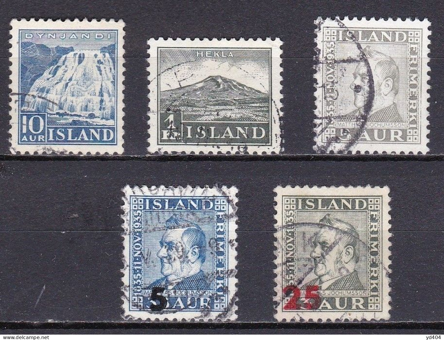 IS037 – ISLANDE – ICELAND – 1935-39 – USED LOT – SG # 214261 CV 6 € - Used Stamps