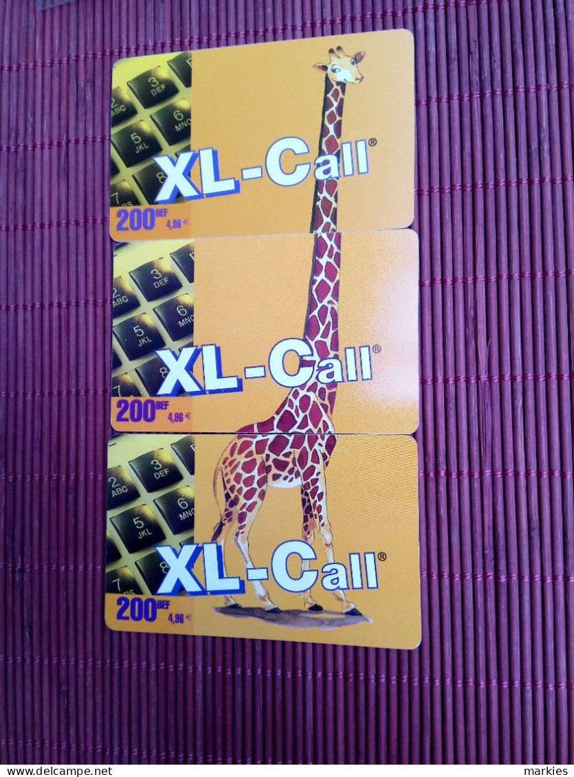 XlCall Set Giraf Used Rare - [2] Prepaid- Und Aufladkarten