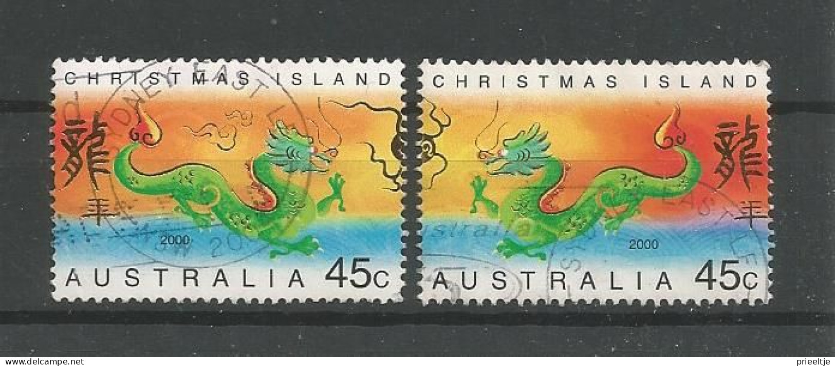 Christmas Island 2000 Year Of The Dragon Y.T. 473/474 (0) - Christmas Island