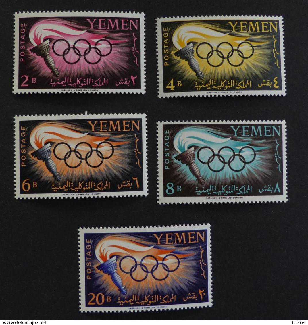 Yemen Jemen 1960 Yvertn° 84-88 Olimpiadi Olympic Games Rome Kpl. Satz **  MNH   #6454 - Yemen