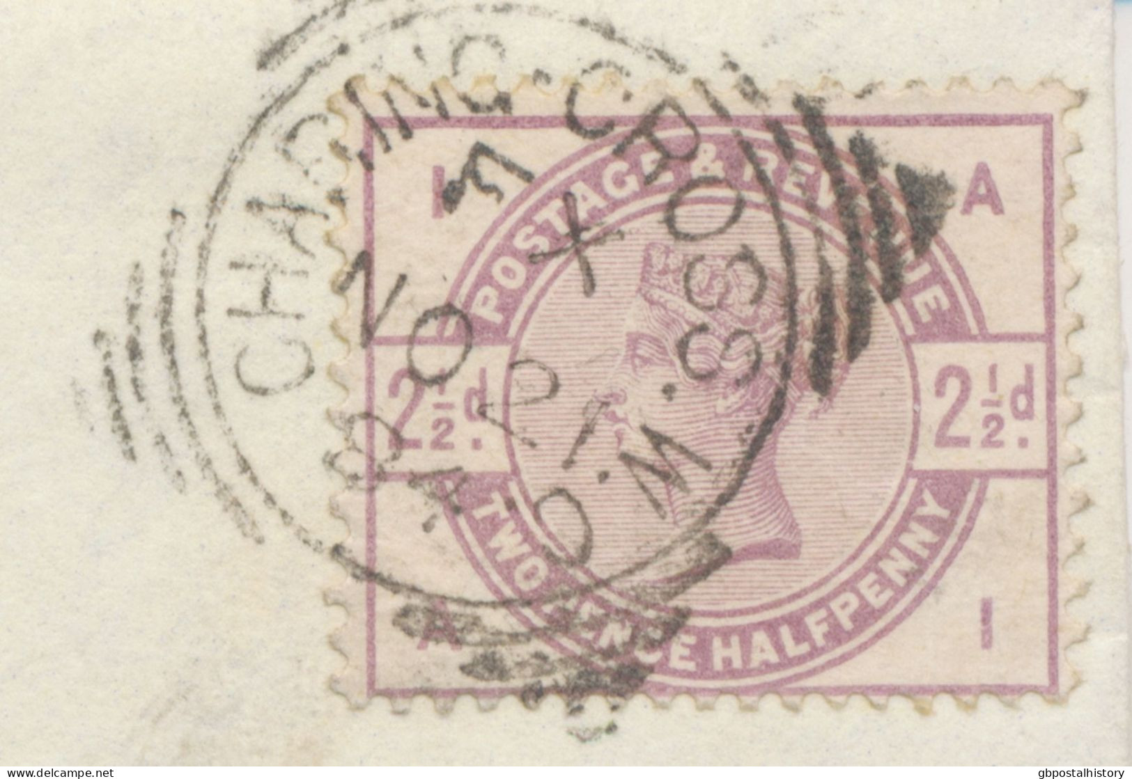 GB „CHARING-CROSS.W.C.“ Superb Squared Circle Postmark Type 1st I A-F SC On Superb Entire With 2 ½d Lilac (AI) Superb Us - Briefe U. Dokumente