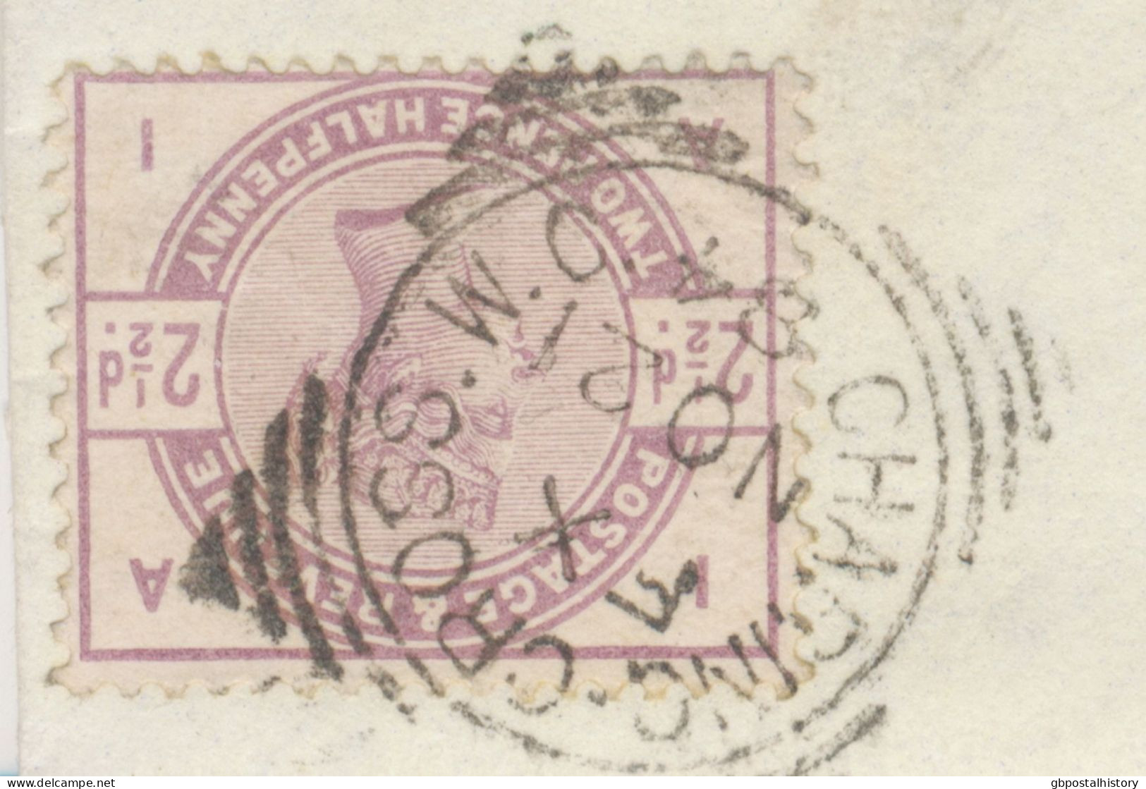 GB „CHARING-CROSS.W.C.“ Superb Squared Circle Postmark Type 1st I A-F SC On Superb Entire With 2 ½d Lilac (AI) Superb Us - Covers & Documents