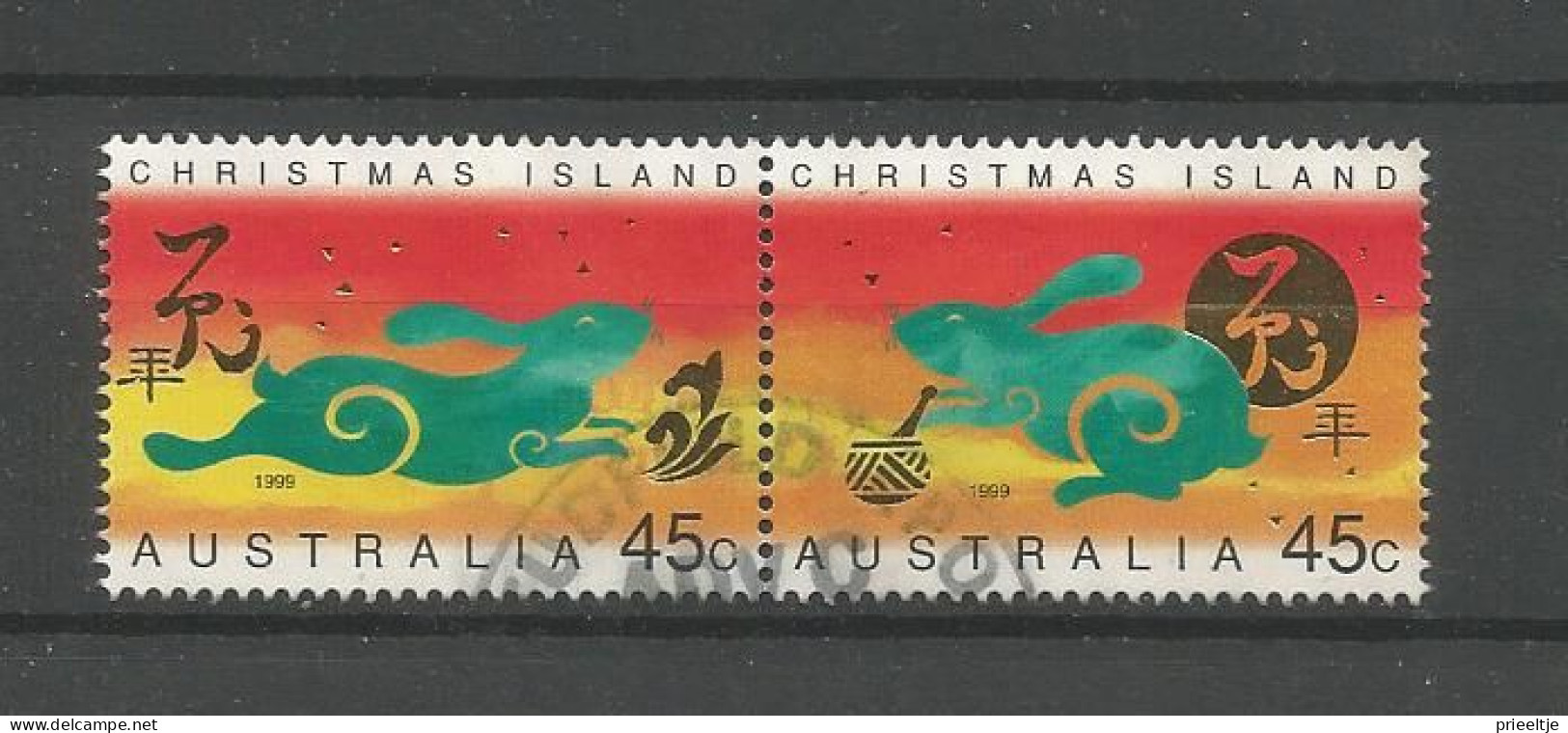 Christmas Island 1999 Year Of The Rabbit Pair Y.T. 468/469 (0) - Christmas Island