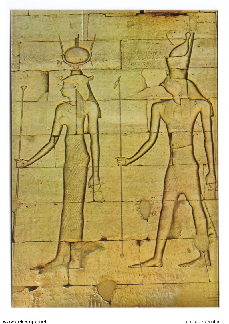 EGYPT // THE GODDESS ISIS OF KALABSHA FOLLOWED BY GOD HORUS - Assuan