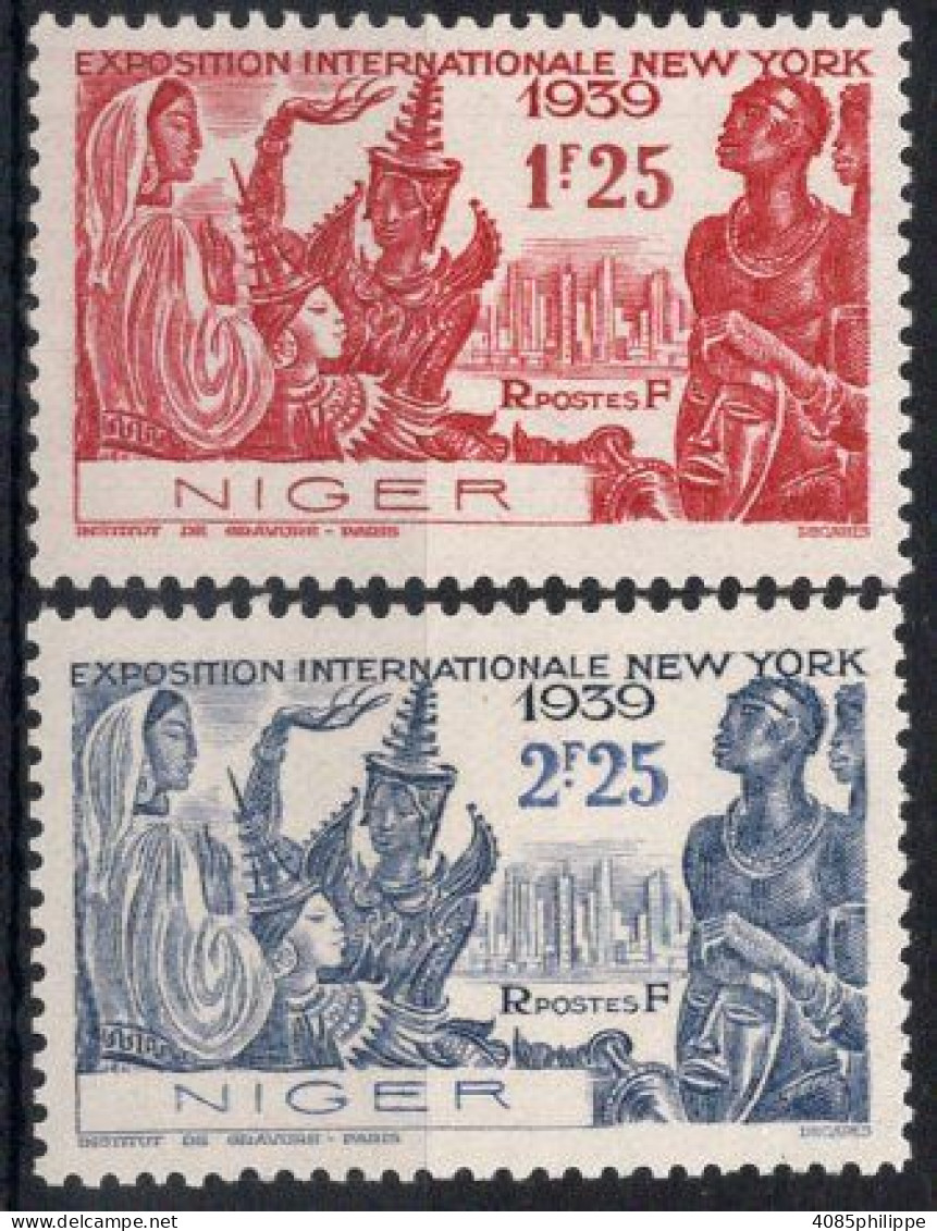 NIGER Timbres-poste N°67* & 68* Neufs Charnières Cote : 3€00 - Nuovi