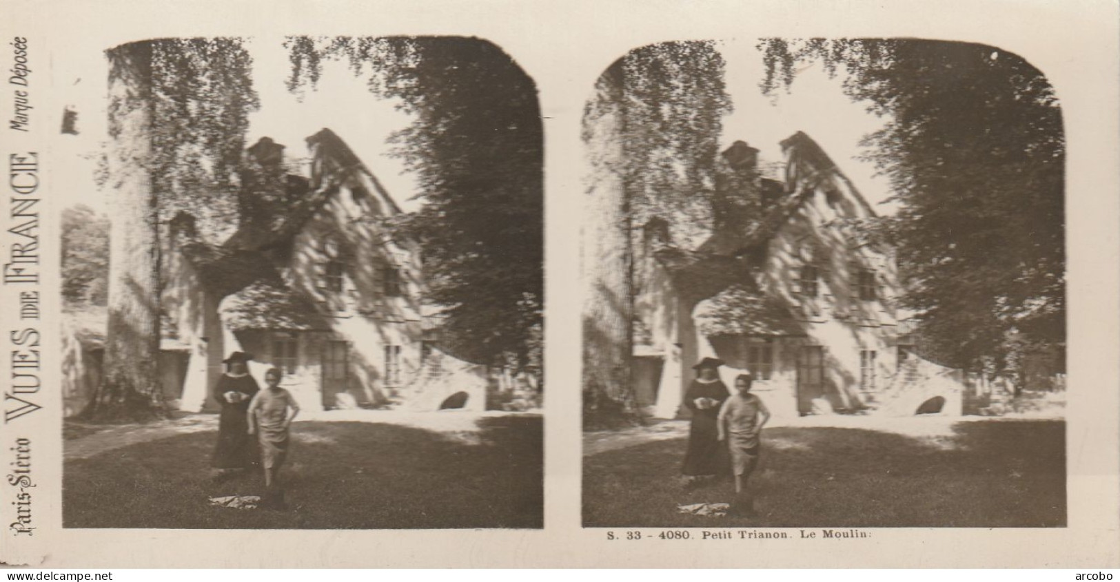 Paris Stereo Versailles Petit Trianon - Le Moulin - Stereoscope Cards