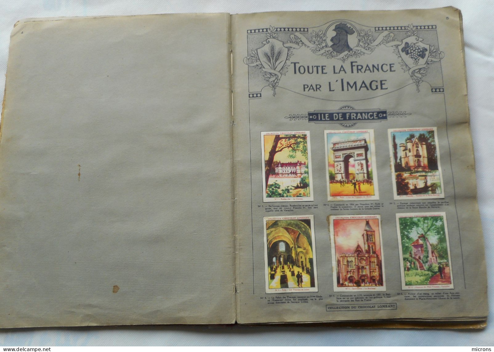 ALBUM  TOUTE LA FRANCE PAR L'IMAGE EDITE PAR CHOCOLAT LOMBART 1933