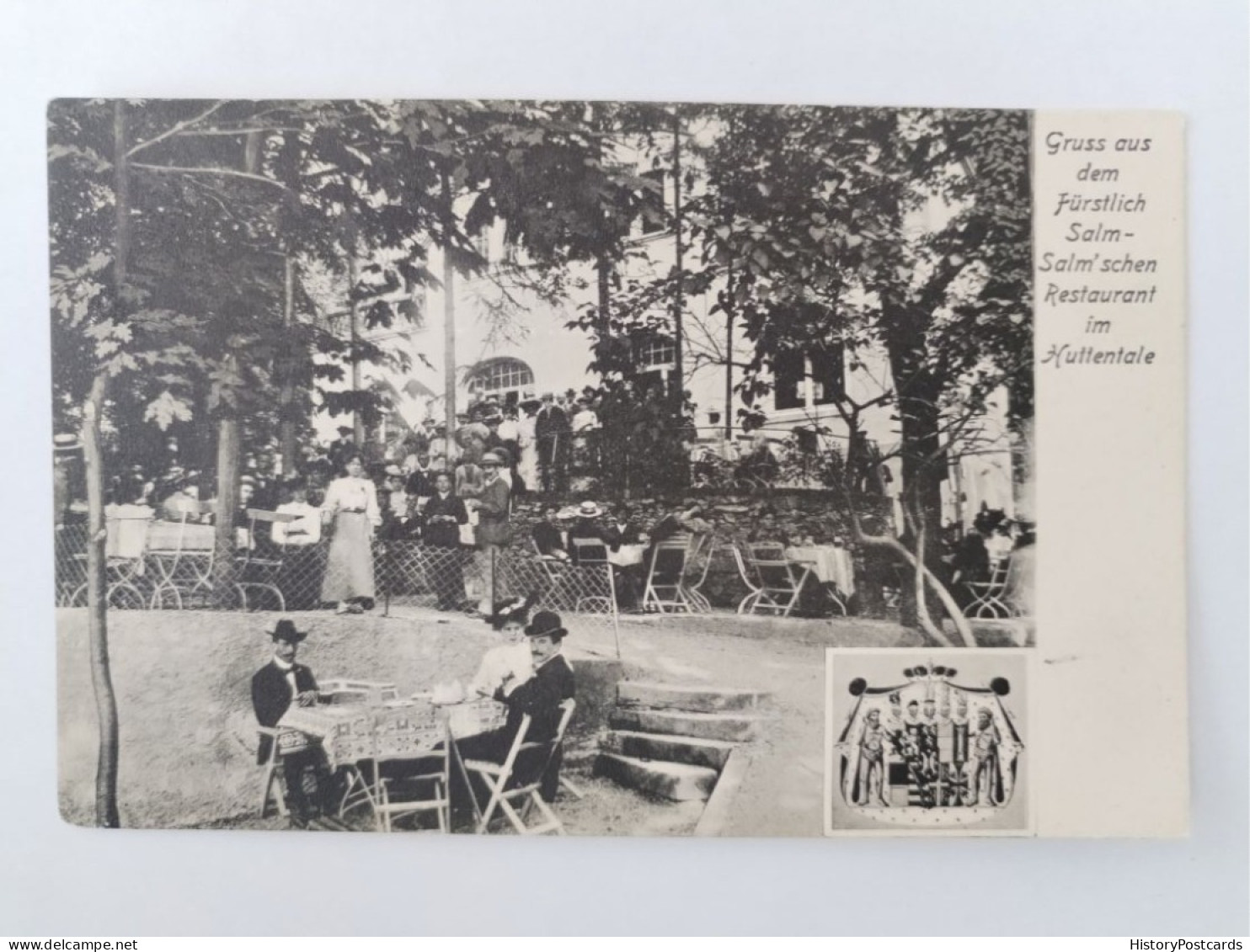 Gruss Aus Dem Fürstlich Salm-Salmschen Restaurant Im Huttental, Bad Kreuznach, 1910 - Bad Kreuznach