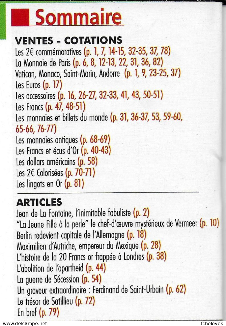 (Livres). Euro Et Collections N° 89. Napoleon American Eagle...& 90 Jean De La Fontaine & 91 Diana - Boeken & Software