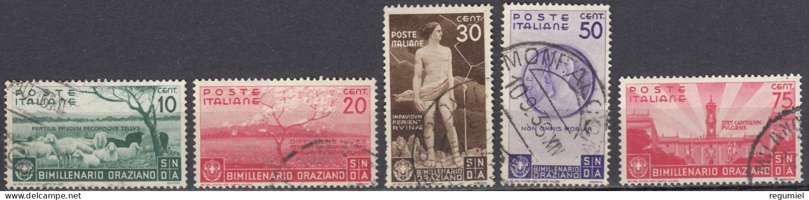 Italia U  378/382 (o) Usado 1936 - Usados