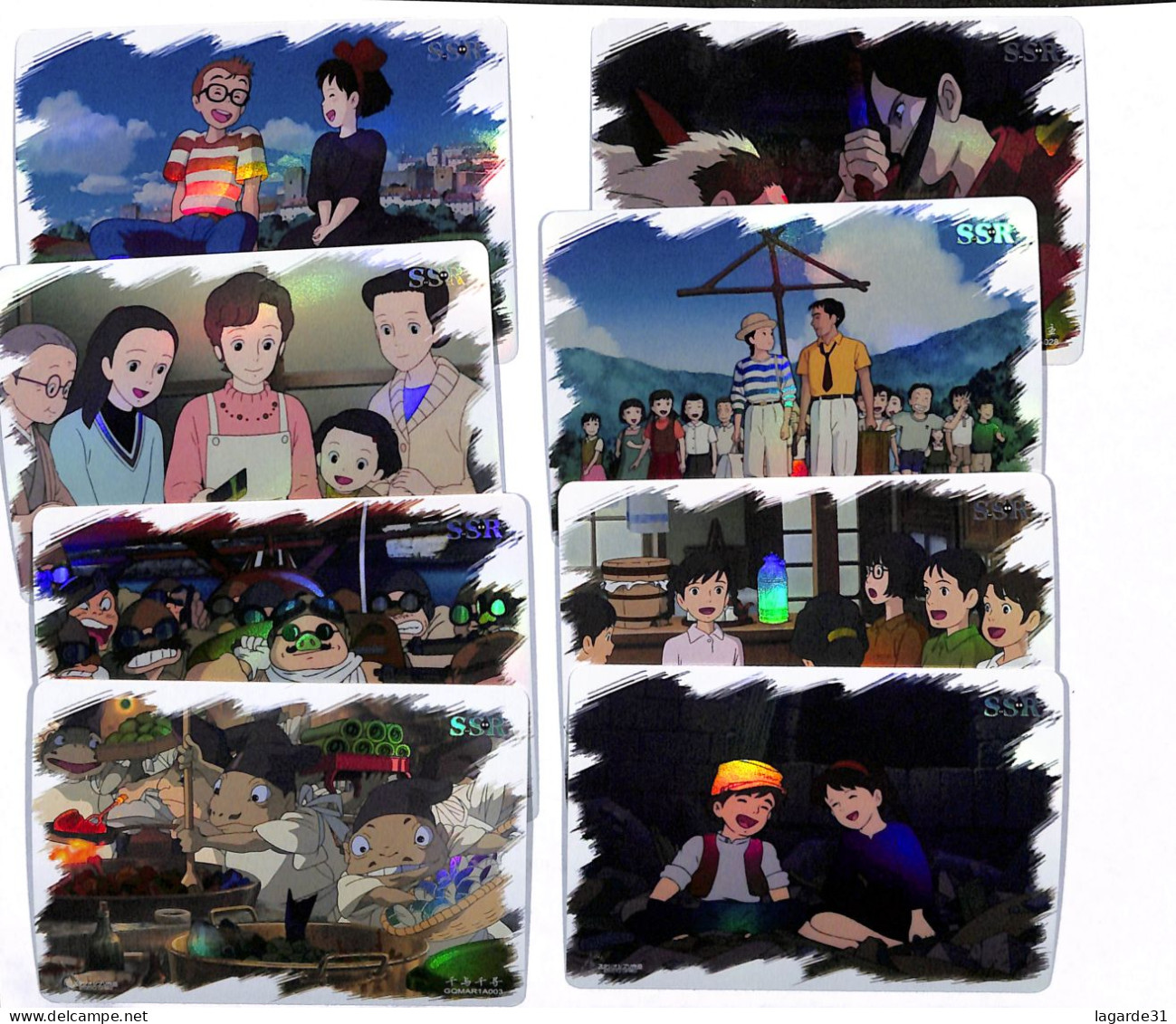 Lot De 8 Cartes Ghibli  SSR Collection Animation 1 - Andere & Zonder Classificatie