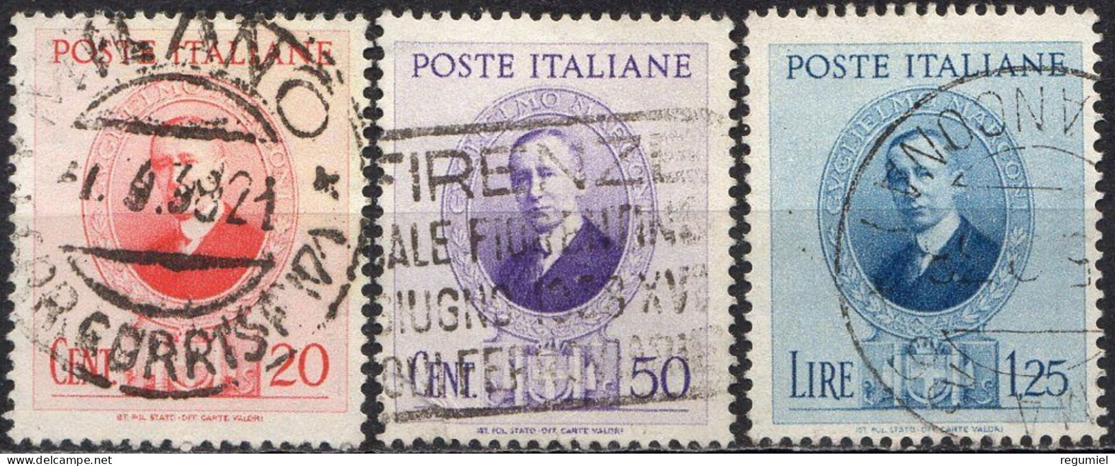 Italia U  416/418 (o) Usado 1938 - Oblitérés