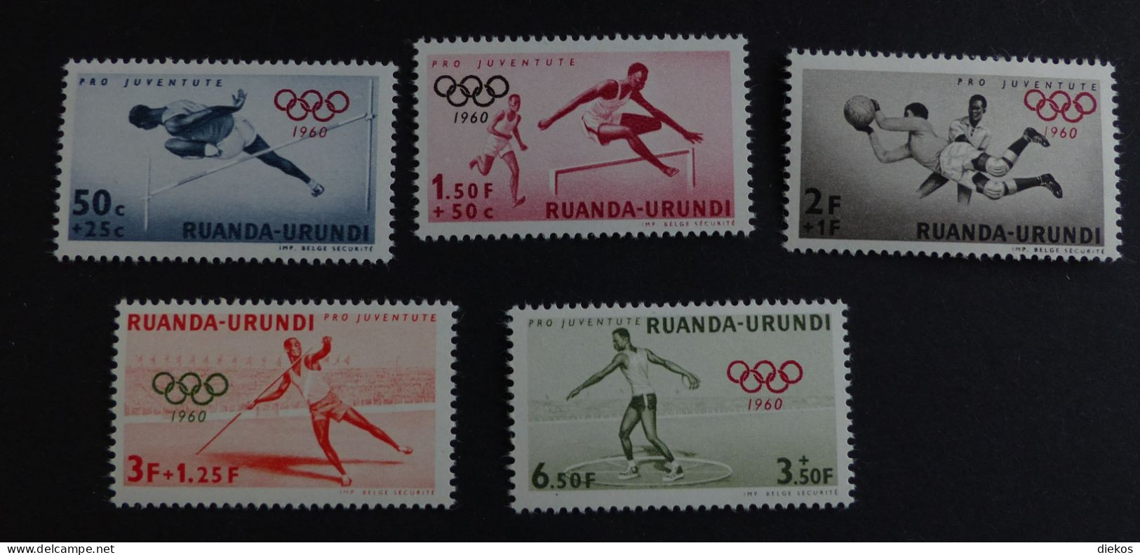 Ruanda-Urundi  Yvert 219 -23  Olympic Summer Games Rome, Sport   **  MNH   #6457 - Ongebruikt