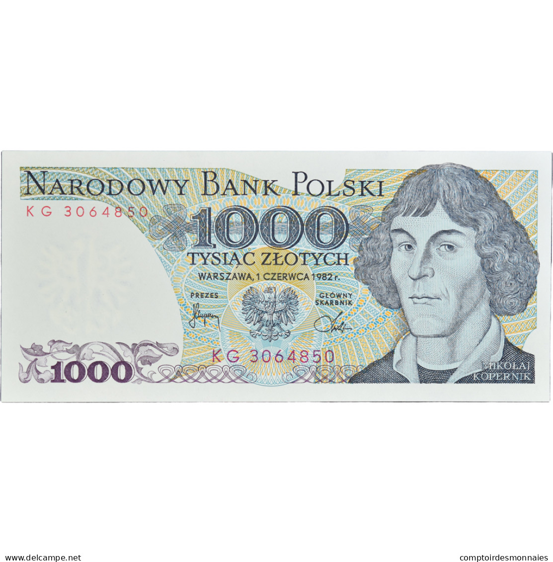 Billet, Pologne, 1000 Zlotych, 1982, 1982-06-01, KM:146c, SPL - Pologne