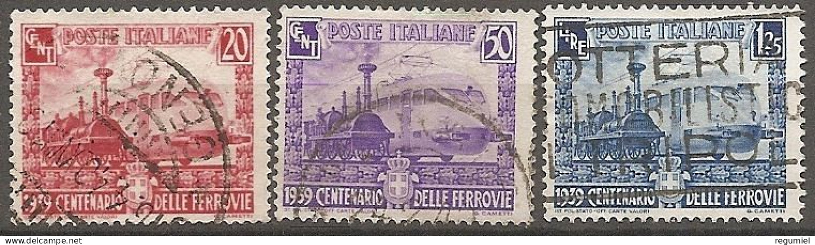 Italia U  429/431 (o) Usado 1939 - Oblitérés