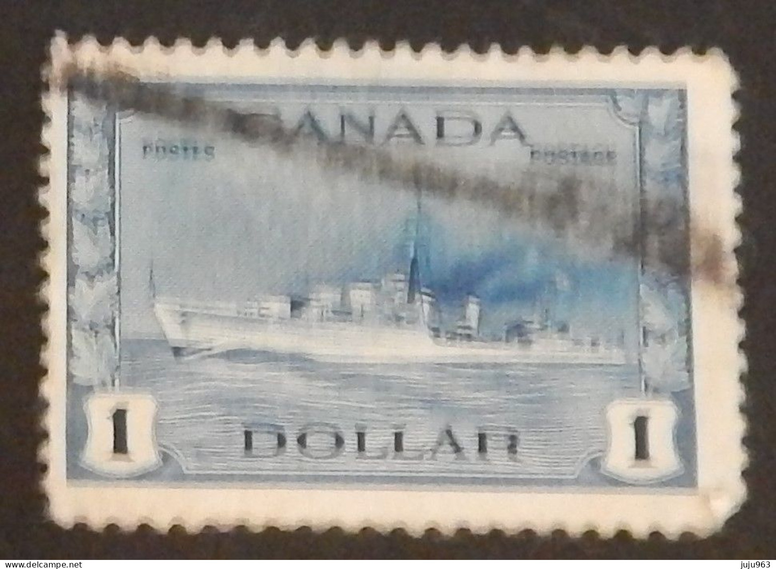 CANADA YT 218 OBLITÉRÉ "DESTROYER IROQUOIS" ANNÉES 1943/1948 - Used Stamps