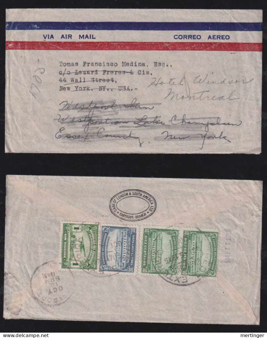 Ecuador 1945 Airmail Cover GUAYAQUIL To USA - Equateur