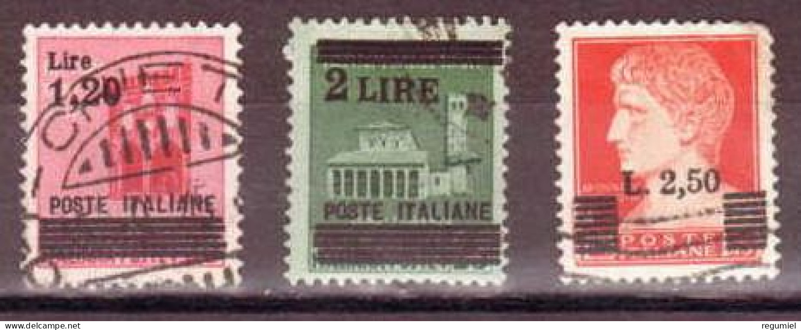 Italia U  452/454 (o) Usado 1945 - Gebraucht