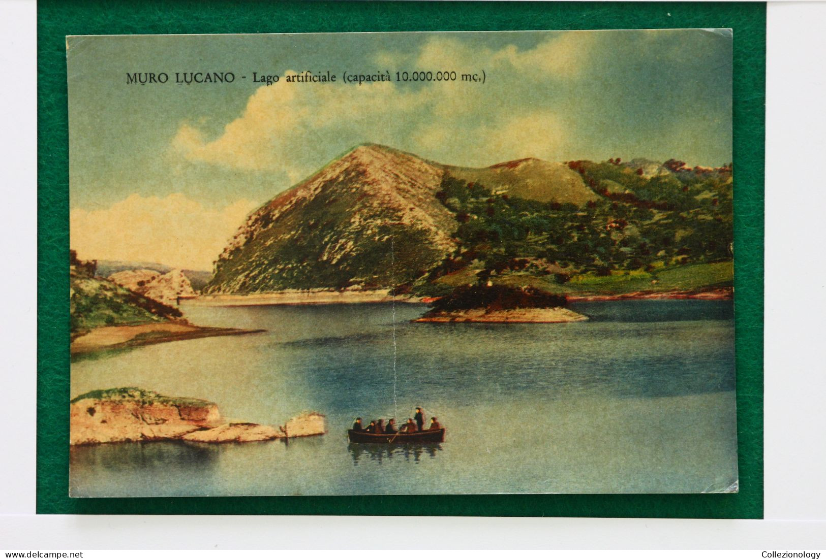 CARTOLINA POSTALE VIAGGIATA 1954 MURO LUCANO (POTENZA), BASILICATA, ITALIA: LAGO ARTIFICIALE POSTCARD - Potenza