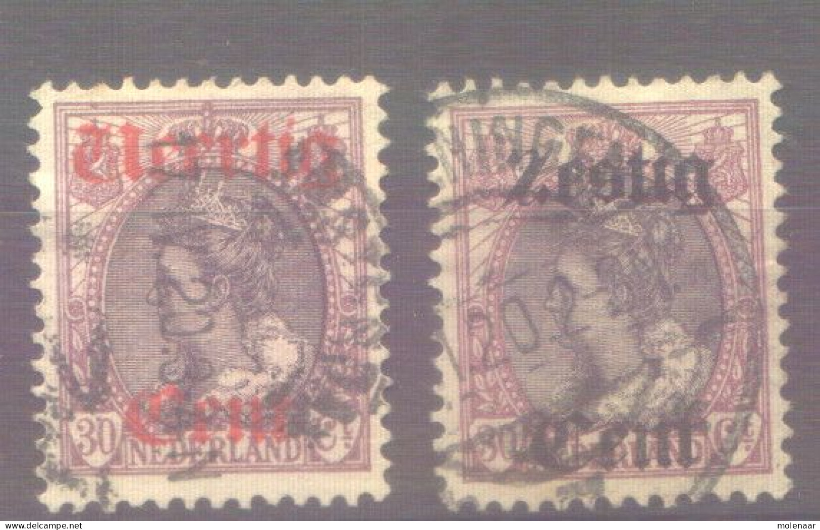 Postzegels > Europa > Nederland > Periode 1891-1948 (Wilhelmina) > 1910-29 > Gebruikt No. 102-103 (11867) - Used Stamps