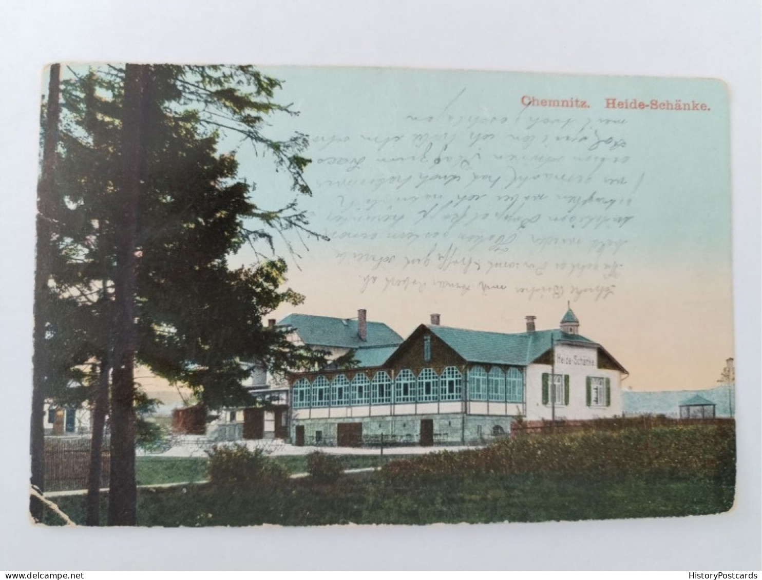 Chemnitz, Gasthaus, Heide-Schänke, Erfenschlag, 1911 - Chemnitz