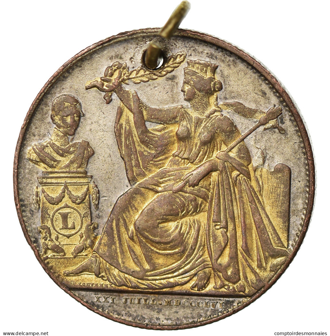 Belgique, Médaille, Léopold Ier, 25ème Anniversaire De L'Inauguration Du Roi - Sonstige & Ohne Zuordnung