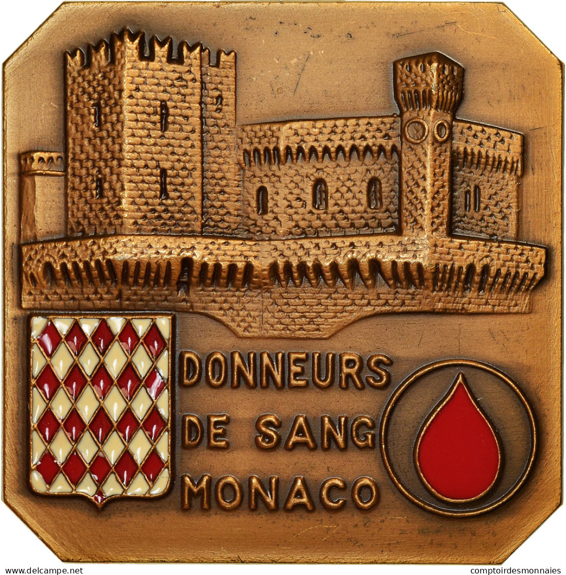 Monaco, Médaille, Donneurs De Sang De La Croix Rouge, 1982, SPL, Bronze - Andere & Zonder Classificatie