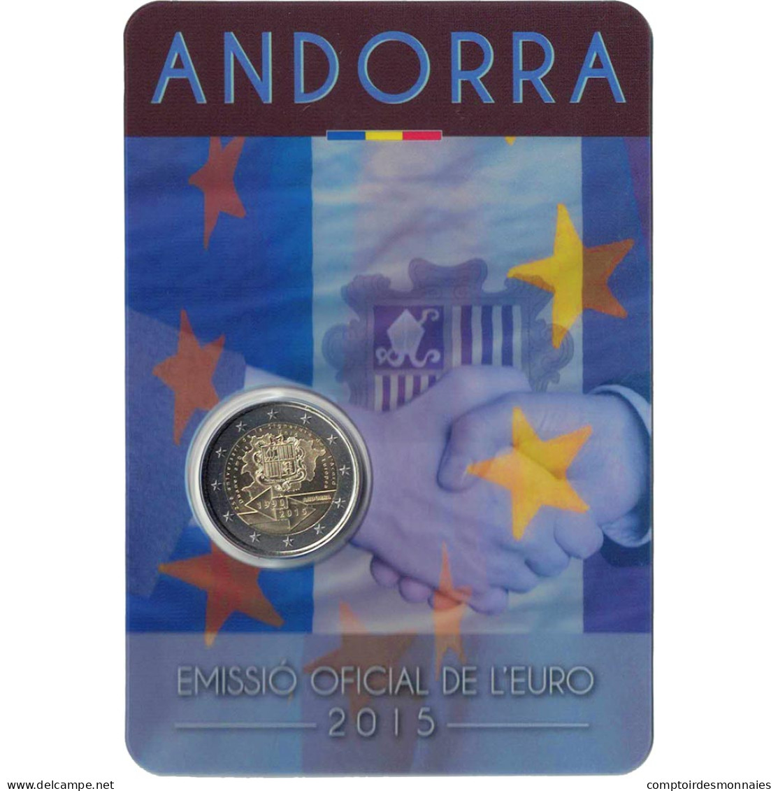 Andorra, 2 Euro, Accords Douaniers, 2015, FDC, Bi-Metallic - Andorra